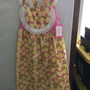 Ricrac & Ruffles Girls’ Lemon Themed Dress